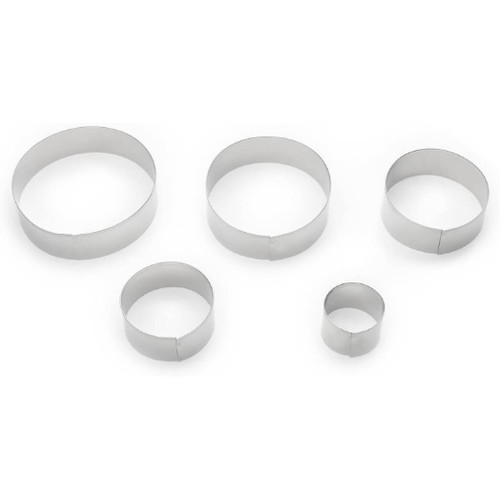 Fox Run Stainless Steel Cookie Cutters, Circles, 5-Piece Set Fox Run Stainless Steel Cookie Cutters, Circles, 5-Piece Set