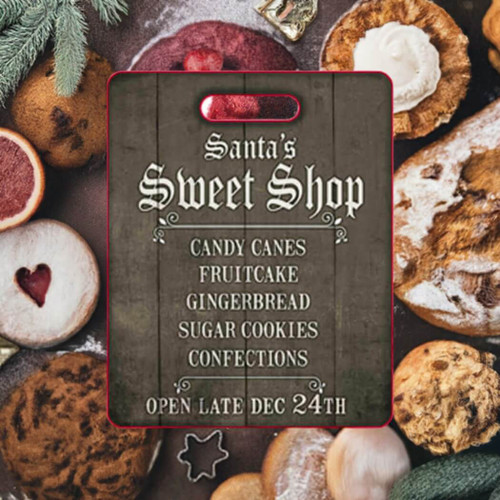 Boston Warehouse Santa's Sweet Shop Cutting Board