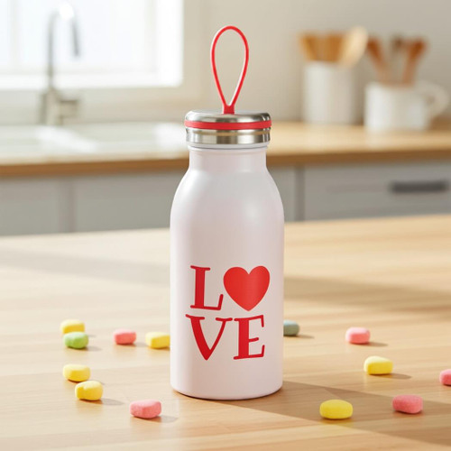 Cantini Kidz 12 Oz. Love Stainless Steel Bottle with Silicone Handle