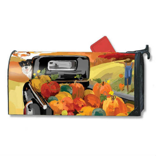 Studio M MailWraps Mailbox Cover,  Pumpkin Truck