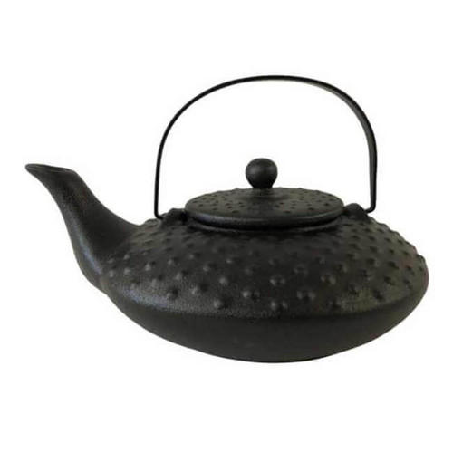 Boston Warehouse Stoneware Hobnail Teapot with Cast Iron Look