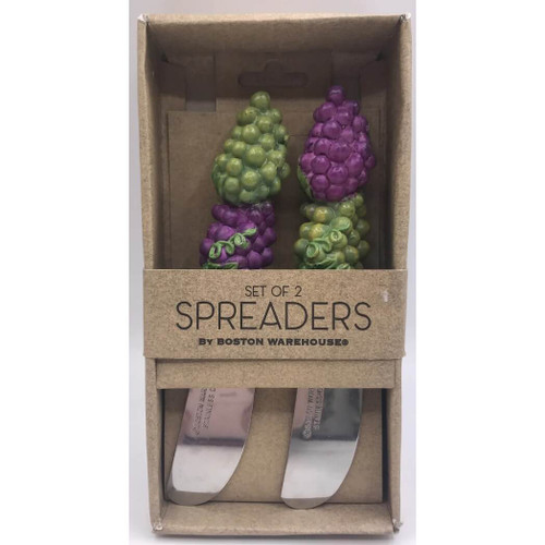 Boston Warehouse Grape Cluster Cheese Spreaders, Set of 2