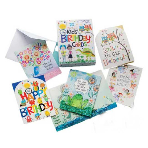 Driftwood Stationary Kid's Birthday Cards, 20 Assorted