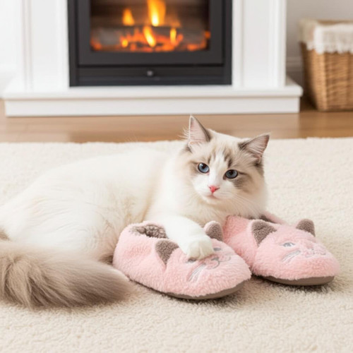 Cat Naps Women's Plush Animal Footsies Slippers