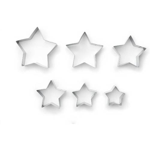 Fox Run Stainless Steel Cookie Cutters, Stars, 6-Piece Set  Fox Run Stainless Steel Cookie Cutters, Stars, 6-Piece Set