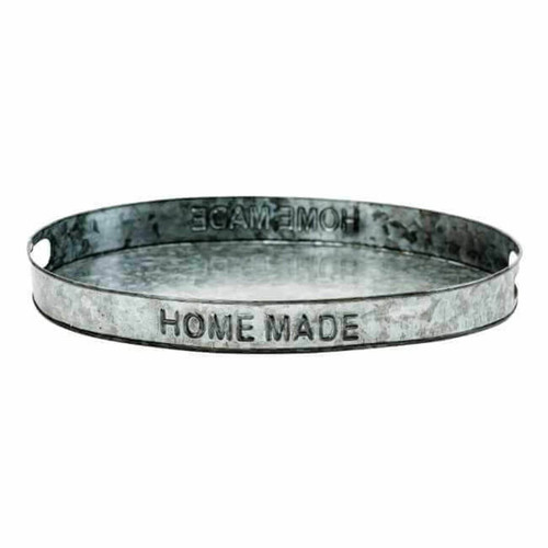 Galvanized Iron Tray with Handles, Homemade