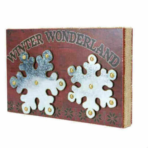 Boston Warehouse Winter Wonderland Snowflake Wall Plaque