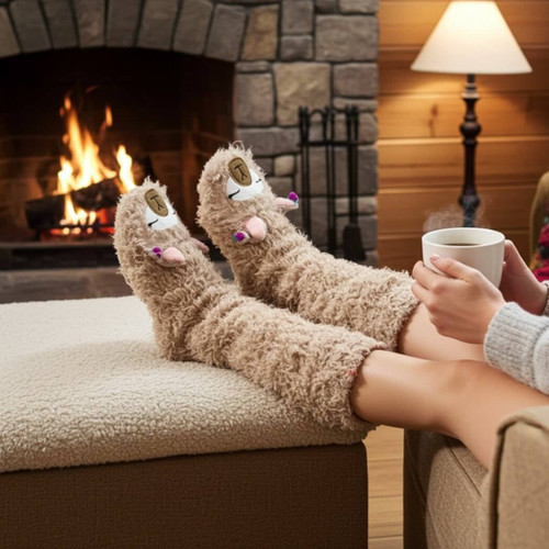 Llama Llama Plush  Slipper Socks