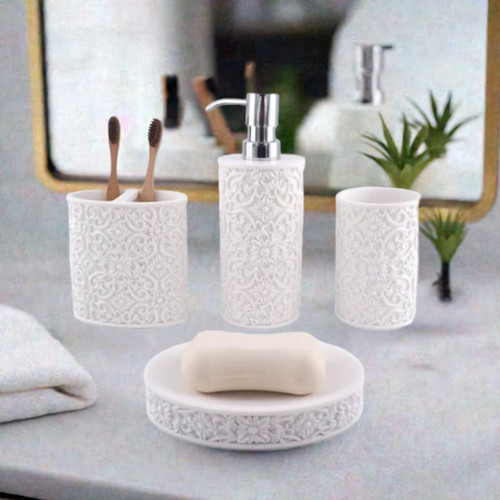 Floris 4 Piece Bathroom Accessory Set