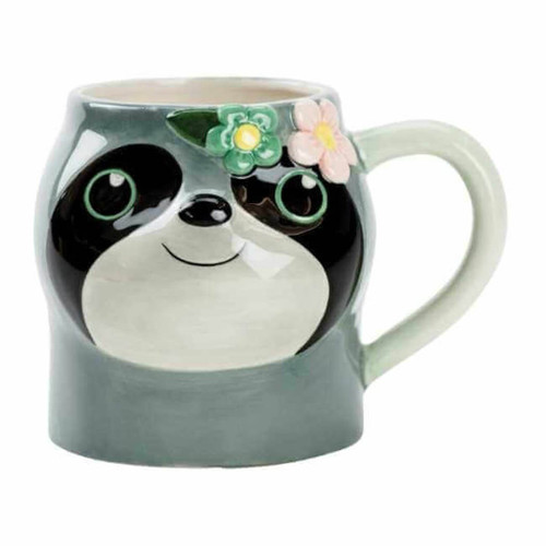 Boston Warehouse Flower Sloth Mug, 18-Ounce 