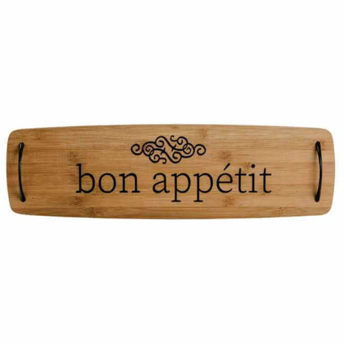 24" Bamboo Charcuterie Board, Bon Appetit