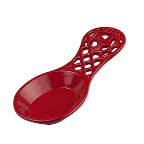 GHA Cast Iron Red Rooster Spoon Rest 