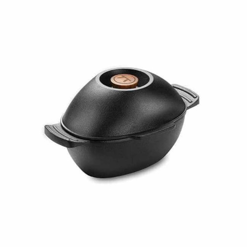 Outset Cast Iron 2.5 QT Seafood and Mussel Pot with Lid Outset Cast Iron 2.5 QT Seafood and Mussel Pot with Lid