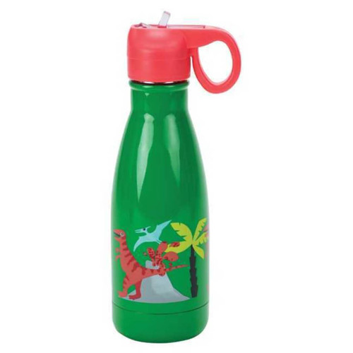 10 Oz. Stainless Steel Sports Kids Water Bottle, Dinosaurs