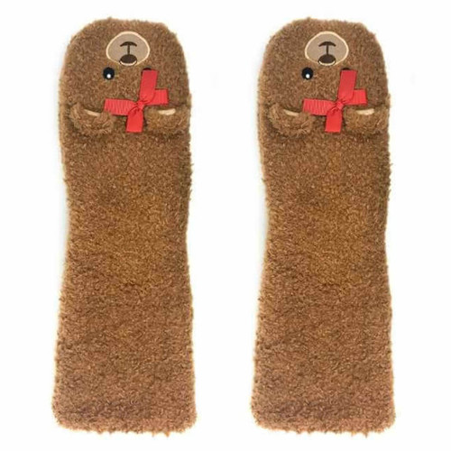 Oooh Yeah/ Oooh Geez Teddy Burr Women's Sherpa Slipper Socks