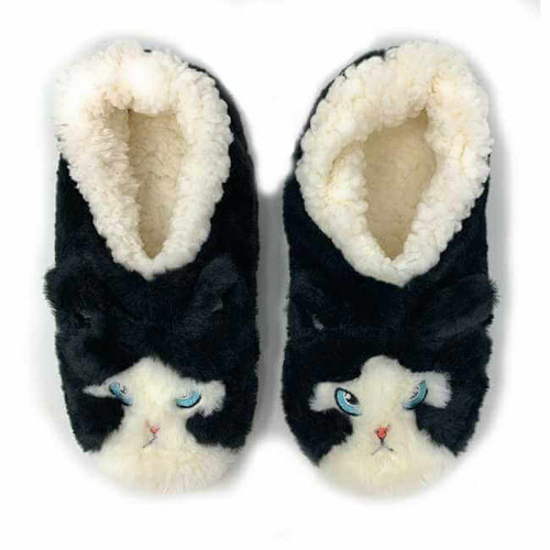 Oooh Geez Fluffy Animal Women's Slippers, Good Kitty 