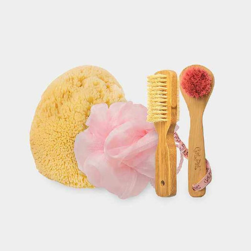 Spa Sister Spa Essentials Apothecary Jar Gift Set, Pink