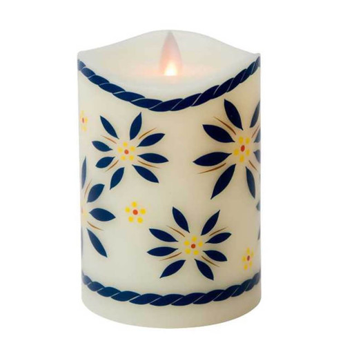 Temp-tations by Tara - Flameless LED Candle - Old World Blue Pattern