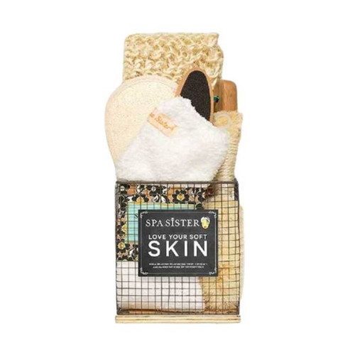 Spa Sister Dry Brush Essentials Gift Basket