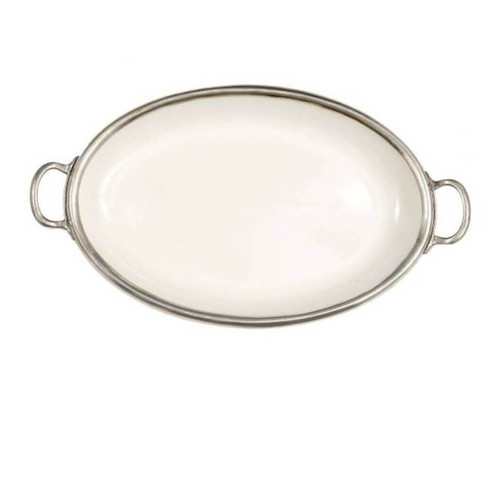 Arte Italica Tuscan Oval Tray with Handles  Arte Italica Tuscan Oval Tray with Handles