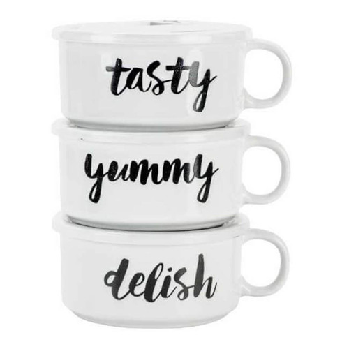 Boston Warehouse 22 Oz Souper Bowl Mug, Delish