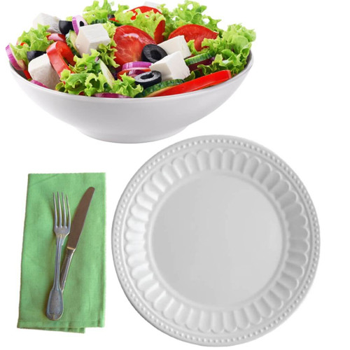 Supreme Housewares Beaded Chateau 9" Melamine Salad Plate
