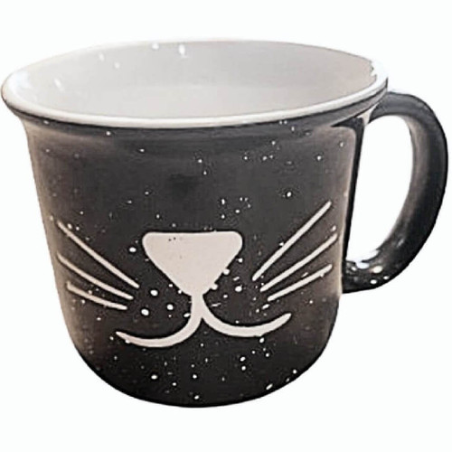 Boston Warehouse 16-oz Mug, Kitty Face, Gray