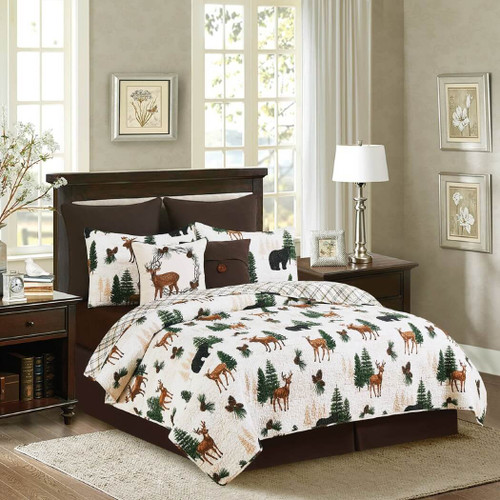 C&F Home Nolan Pines Reversible Full/Queen 3 Piece Quilt Set C&F Home Nolan Pines Reversible Full/Queen 3 Piece Quilt Set