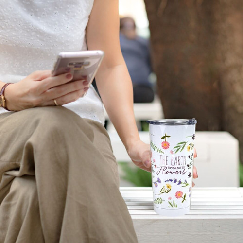 Cantini 17-Oz Stainless Steel Tumbler, Floral Sentiment Cantini 17-Oz Stainless Steel Tumbler, Floral Sentiment