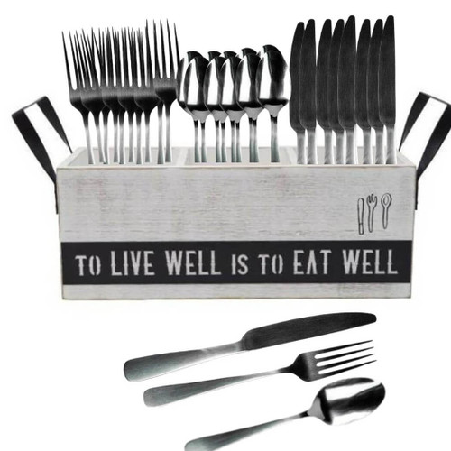 Boston Warehouse Flatware Caddy, Live Well