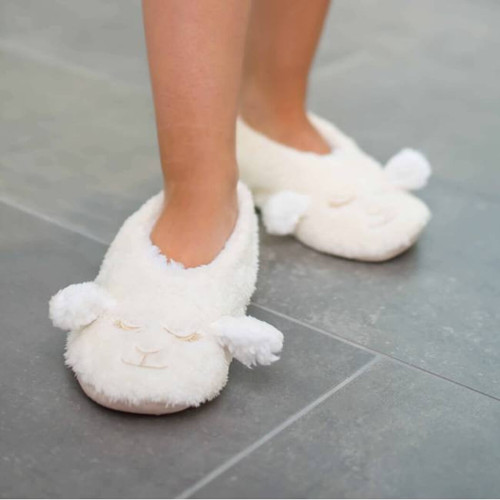 Faceplant Dreams Lamb Women's Plush Animal Footsies Slippers