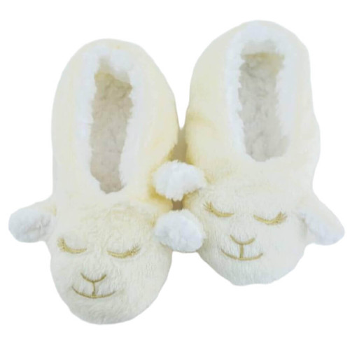 Faceplant Dreams Lamb Women's Plush Animal Footsies Slippers