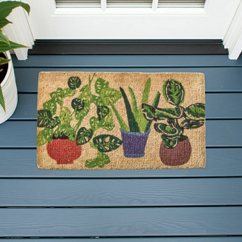 Tag Coir Mat, Potted Plants