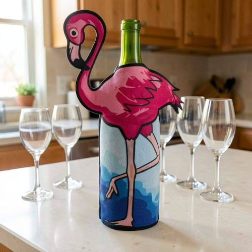 Boston Warehouse Flamingo Wine Bottle Cover
