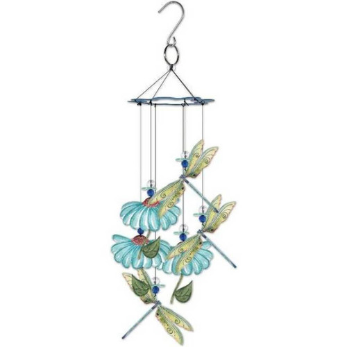 Sunset Vista Designs Painted Gardens Dragonfly Wind Chime, 15"