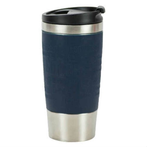 Cantini 17 Oz. Stainless Steel Silicone Grip Travel Mug, Navy