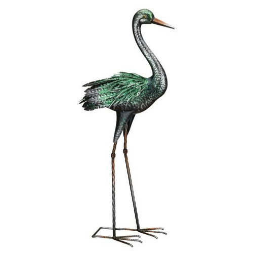 Regal Art Garden Statue, Iridescent Crane Up 30"