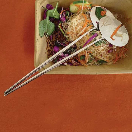 Teroforma Lolo Salad Set, Polished Stainless Steel