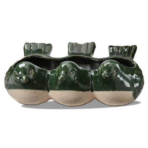 Tag Ceramic Bird Row Planter, Spruce 