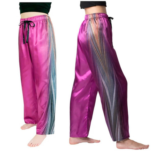 Galleria Satin Pajama Pants, Midnight