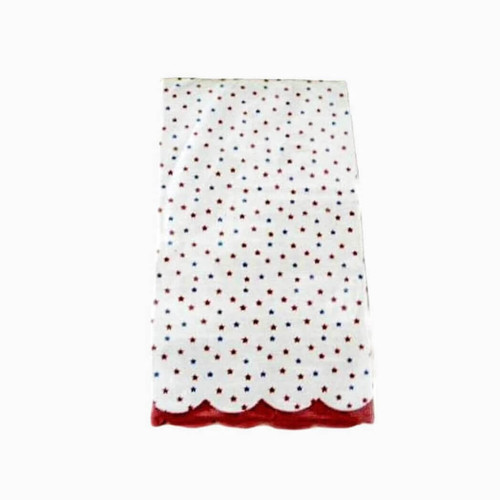 Roobee Red White & Blue Stars Guest Towels/Dinner Napkins