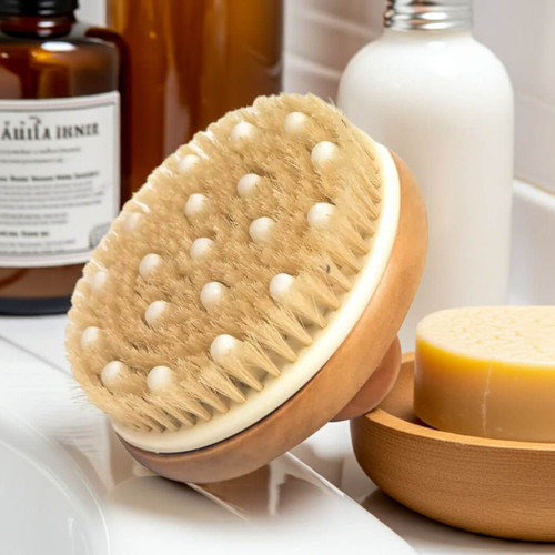 Croll & Denecke Bath Brush with Massage Nubs and Knob