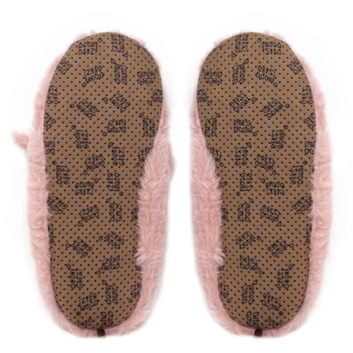 Oooh Yeah, Oooh Geez Pink Step Pig Sherpa Women's Fluffy Animal Slippers
