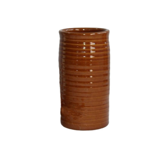 Rowe Pottery Farmhouse Ridges 7" Vase - Cider