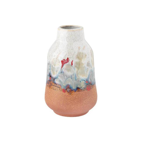Bloomingville Reactive Glaze Hand-Painted Stoneware Multicolored Vase