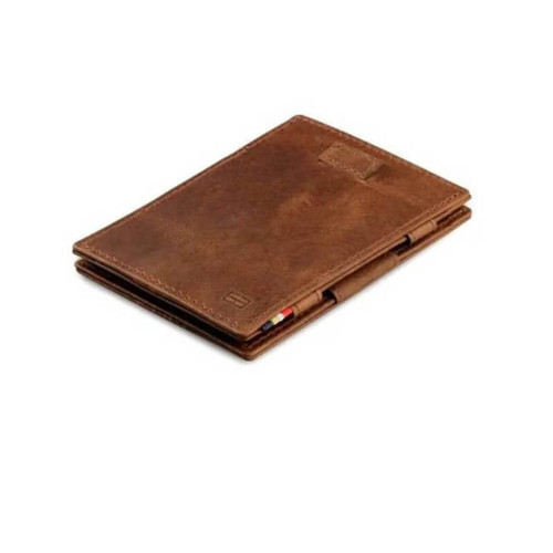 Garzini Brushed Cavare RFID Magic Wallet Card Sleeve, Brushed Brown