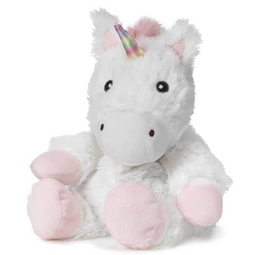 Warmies White Unicorn Heatable Plush Lavender Scented Stuffed Animal