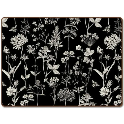 Cala Home Midnight Garden Decorative Hardboard Placemats, Set of 4