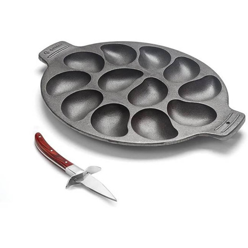 Outset Oyster Pan and Oyster Knife Set  Outset Oyster Pan and Oyster Knife Set