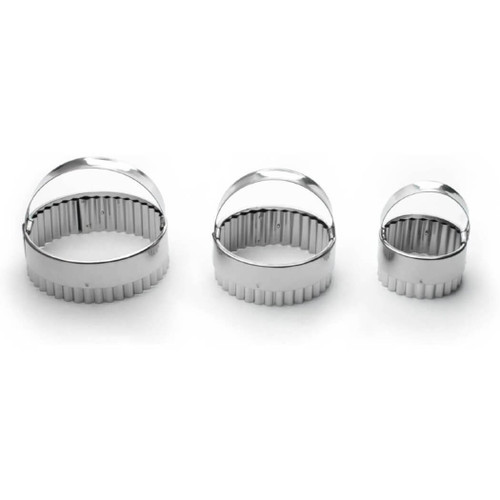 Fox Run Stainless Steel Crinkled Cookie/Biscuit Cutters, Set of 3 Fox Run Stainless Steel Crinkled Cookie/Biscuit Cutters, Set of 3